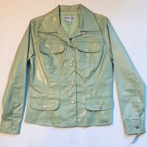 Irene Allison coated cotton canvas jacket S new